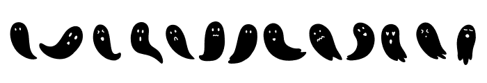 Ghost doodles Font LOWERCASE