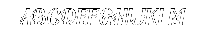 GhostTheater-ItalicOutline Font UPPERCASE