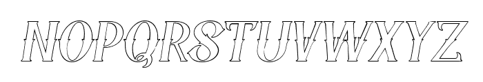 GhostTheater-ItalicOutline Font UPPERCASE