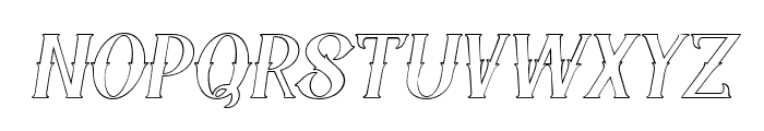 GhostTheater-ItalicOutline Font LOWERCASE