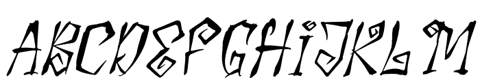 Ghosting Vampire Italic Font UPPERCASE