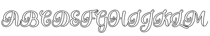 GhostingOutline-Regular Font UPPERCASE