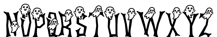 Ghostly Guffaws Ghost Font UPPERCASE
