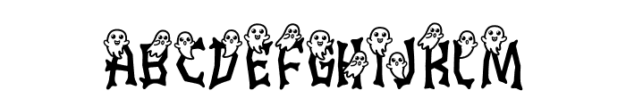 Ghostly Guffaws Ghost Font LOWERCASE