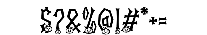 Ghostly Guffaws Pumpkin Font OTHER CHARS
