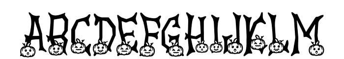 Ghostly Guffaws Pumpkin Font UPPERCASE