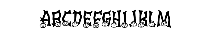 Ghostly Guffaws Pumpkin Font LOWERCASE
