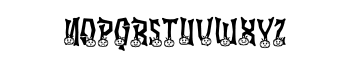 Ghostly Guffaws Pumpkin Font LOWERCASE