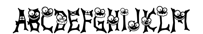 Ghostly Guffaws Scary Font UPPERCASE