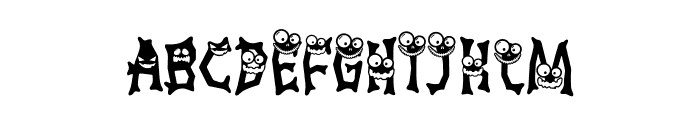 Ghostly Guffaws Scary Font LOWERCASE