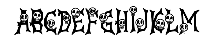 Ghostly Guffaws Skull Font UPPERCASE