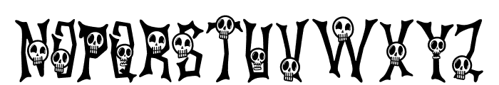 Ghostly Guffaws Skull Font UPPERCASE