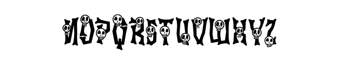 Ghostly Guffaws Skull Font LOWERCASE