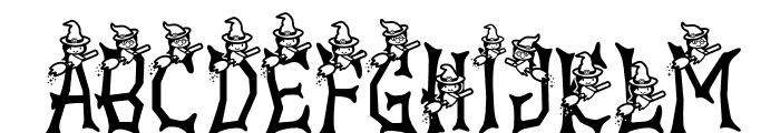 Ghostly Guffaws Witch Font UPPERCASE