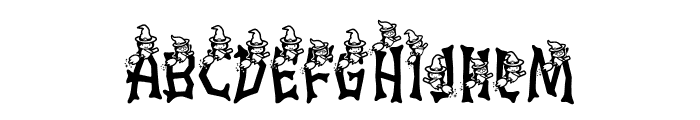 Ghostly Guffaws Witch Font LOWERCASE