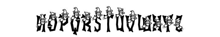 Ghostly Guffaws Witch Font LOWERCASE