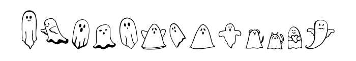 Ghosts Dingbat Font UPPERCASE