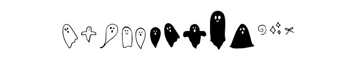 Ghosts Dingbat Font UPPERCASE