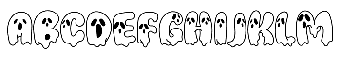 Ghosty Line Font UPPERCASE