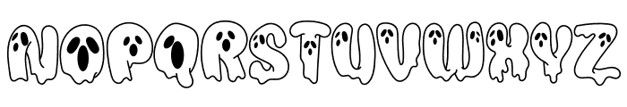 Ghosty Line Font UPPERCASE