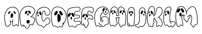 Ghosty Line Font LOWERCASE