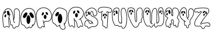 Ghosty Line Font LOWERCASE