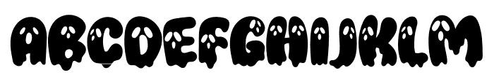 Ghosty Font UPPERCASE