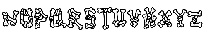 Ghoul Bone Outline Font LOWERCASE