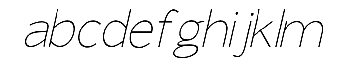 GianeGothicsans-ThinItalic Font LOWERCASE