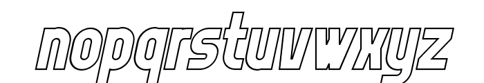 Giant Impact Italic Outline Font LOWERCASE