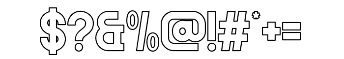 Giant Impact Outline Font OTHER CHARS