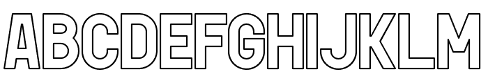 Giant Impact Outline Font UPPERCASE