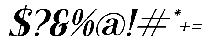 Gikefta Italic Font OTHER CHARS