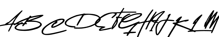 Gilberta Signature Font UPPERCASE