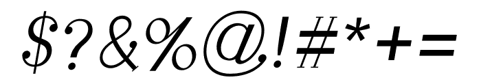 Gillion Italic Font OTHER CHARS