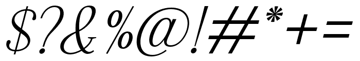 Gillmour-Italic Font OTHER CHARS