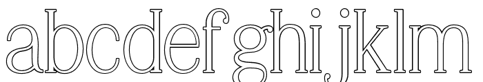 Gillmour-Outline Font LOWERCASE