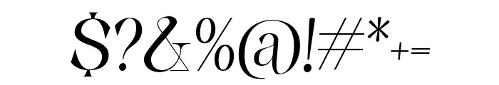 Giloste-Italic Font OTHER CHARS