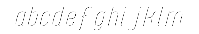 GinTonic Script Light FX Font LOWERCASE