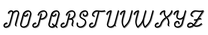 GinTonic Script Shadow Font UPPERCASE