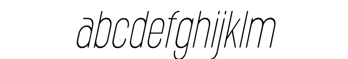 Giola Thin Italic Font LOWERCASE