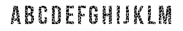 Giraffe Skin Font 2 Regular Font UPPERCASE