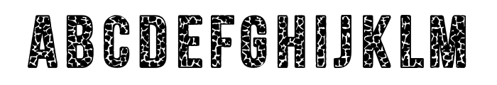 Giraffe Skin Font 3 Regular Font UPPERCASE