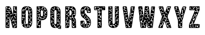 Giraffe Skin Font 3 Regular Font UPPERCASE