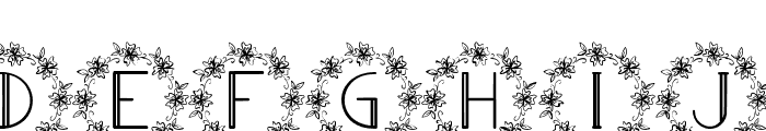 Girly Monogram Font UPPERCASE