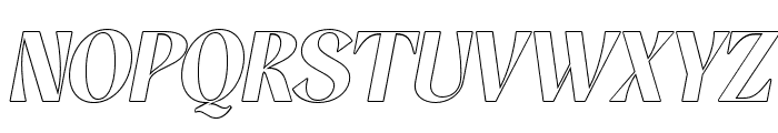 Gistra Outline Italic Font UPPERCASE