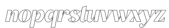 Gistra Outline Italic Font LOWERCASE