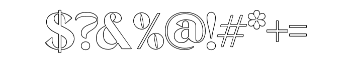 Gistra Outline Regular Font OTHER CHARS
