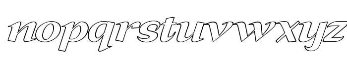 Gitky-OutlineSlant Font LOWERCASE