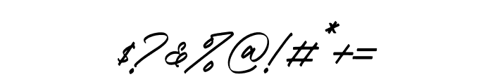 Gladiesky Italic Font OTHER CHARS